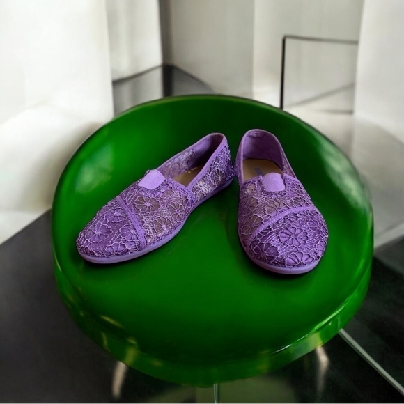 BONGO Purple Lace Ballet Loafers Women’s Slip-On Flats Shoes Size 10 - Picture 4 of 9